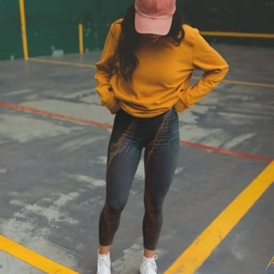 seismic-fractal-yoga-leggings-mockup-of-a-girl-with-yellow-sweatshirt-at-a-parking-lot seismic-fractal-yoga-leggings-mockup-of-a-girl-with-yellow-sweatshirt-at-a-parking-lot