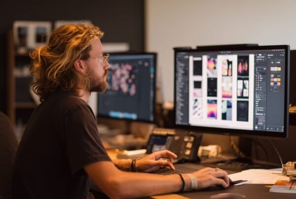 UX/UI designer working a website redesign